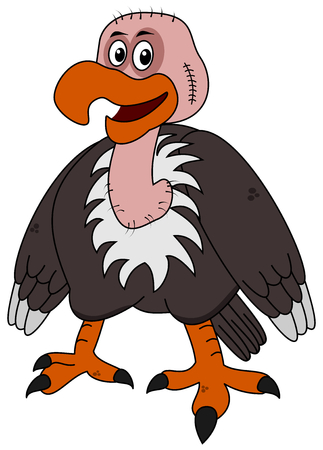 young smiling eagle standingのイラスト素材