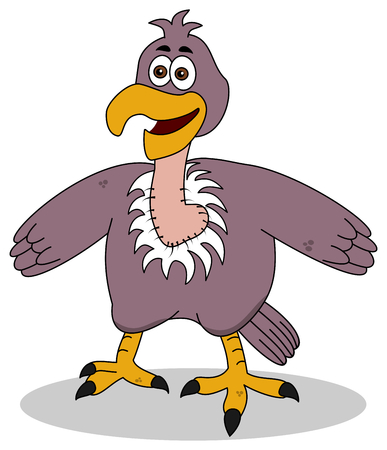 young smiling eagle standingのイラスト素材