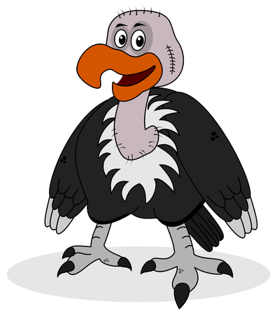 young smiling eagle standingのイラスト素材