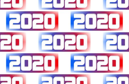 gift wrap pattern filled with 2020 text for the yearの写真素材