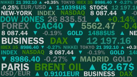 stock market index and real rates with a green shadeのイラスト素材