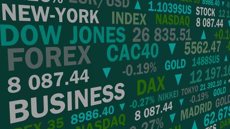 stock market index and real rates with a green shadeの写真素材