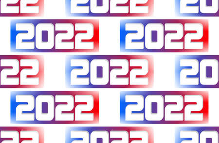 gift wrap pattern filled with 2022 text for the year - illustrationの写真素材