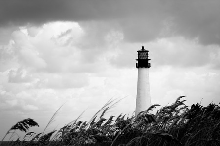 Key Biscayne lighthouse Miami Floridaの写真素材