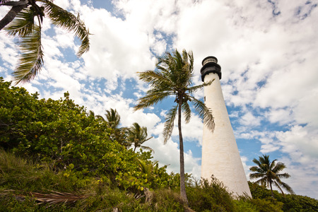 Historic Cape Forida LighthouseKey Biscayneの写真素材