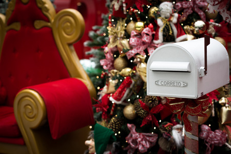 Santa Claus mailboxの写真素材
