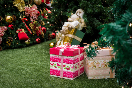 Gifts under Christmas tree