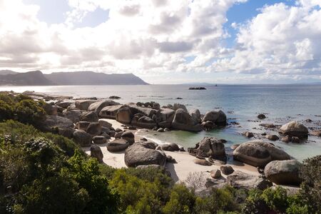 View of False Bay from Boulders Beach.の写真素材