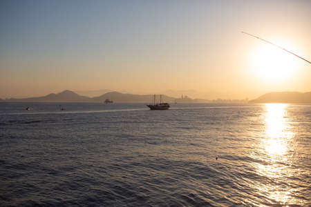 Late afternoon in Santos for a weekend with various leisure activities.の写真素材