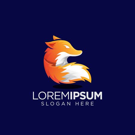 fox modern mascot illustrationのイラスト素材