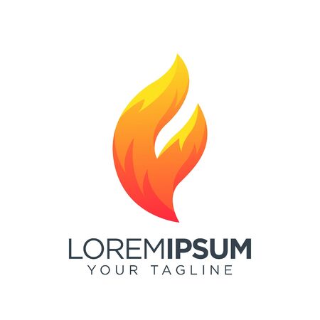 fire logo modern template. gas and industrial logo. flame logo.のイラスト素材