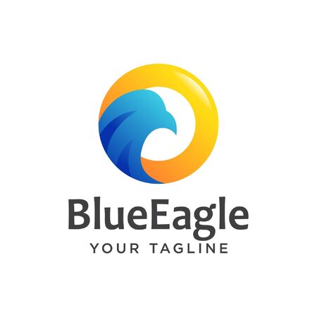 eagle logo modern simple. falcon logo simple clean.のイラスト素材