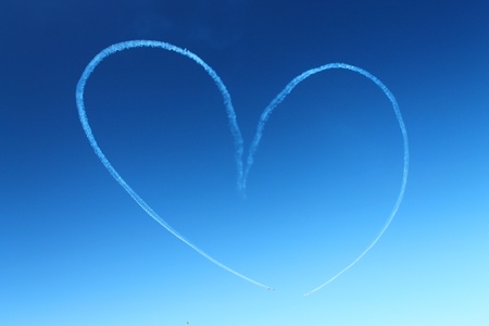 The heart in the skyeの写真素材