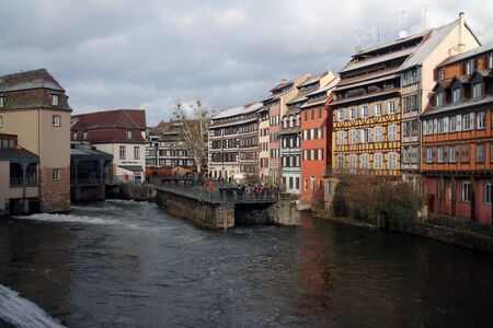 The colors of Petite Venice in Strasbourg in Franceの写真素材