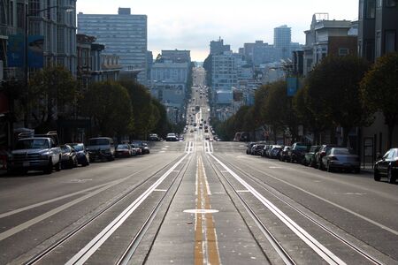 The streets of San Francisco in Californiaの写真素材