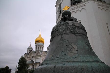The broken bell in the Kremlin in Moscowの写真素材