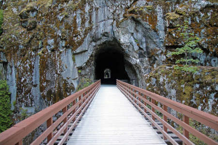 The never ending Othello Tunnels in British Columbia in Canadaの写真素材