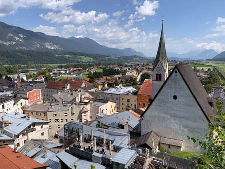 The village of glass, Rattenberg, from the top of the castle in Austriaの素材 [FY310175870574]