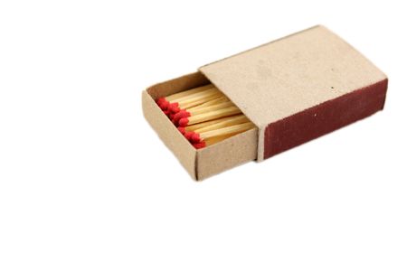 Box of matches isolated on whiteの写真素材