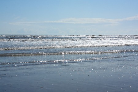sun reflections into the seaの写真素材