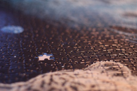 the last piece of the puzzleの写真素材