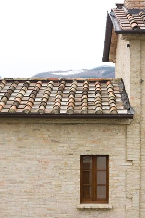 detail of a renoved old houseの写真素材