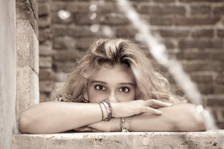 Old Fashioned Portrait of a Very Beautiful Girlの写真素材