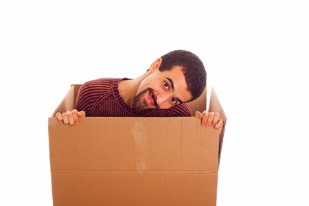 Young Man inside a Box
