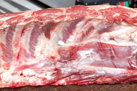 Beef Meat on Butcher Table