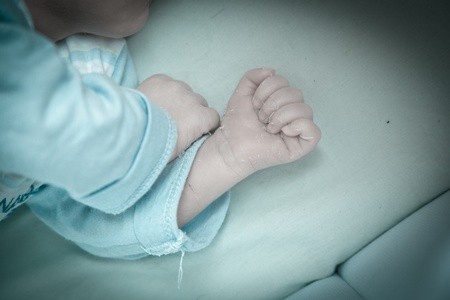 Newborn Baby Little Handの写真素材