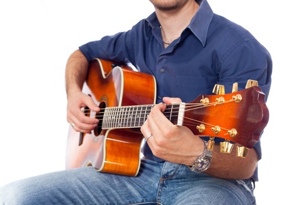 Young Man Playing Guitarの写真素材