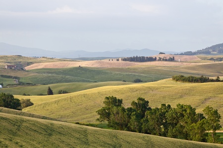 Tuscany Hills at Sunriseの写真素材