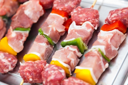 Mixed Meat Kebabsの写真素材
