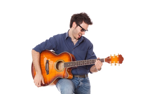 Young Man Playing Guitarの写真素材