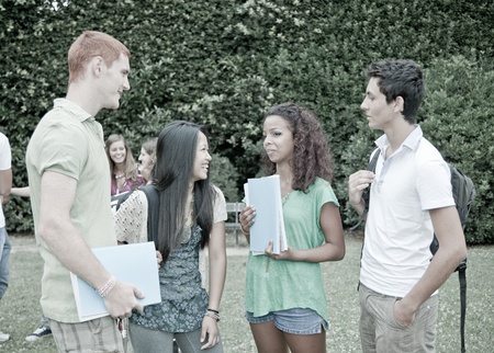 Multicultural Group of College Studentsの写真素材