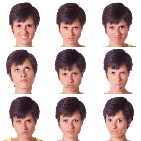 Beautiful Woman Collection of Expressionsの写真素材