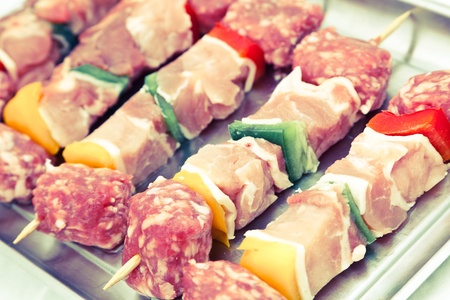 Mixed Meat Kebabsの写真素材