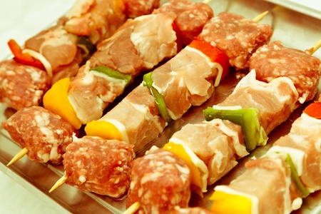 Mixed Meat Kebabsの写真素材