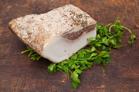 Famous Italian Lard from Colonnataの写真素材