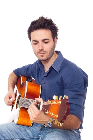 Young Man Playing Guitarの写真素材