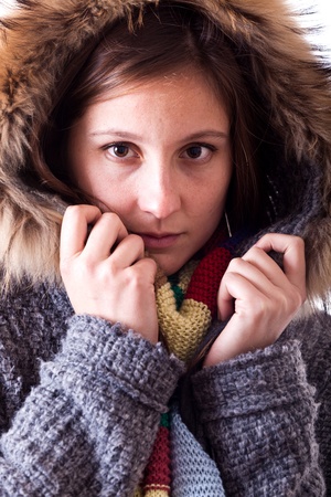 Beautiful Winter Womanの写真素材