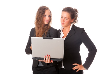 Two Business Women Looking Computerの写真素材