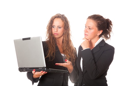Two Business Women Looking Computerの写真素材