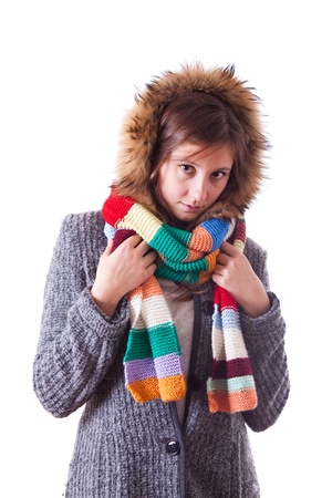 Beautiful Winter Womanの写真素材