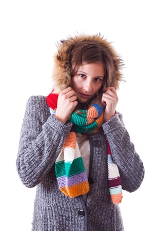 Beautiful Winter Womanの写真素材