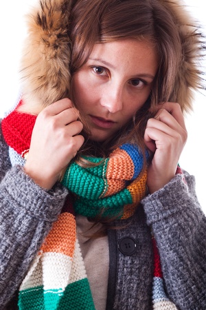 Beautiful Winter Womanの写真素材