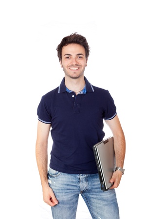 Young Student with Computerの写真素材