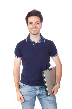 Young Student with Computerの写真素材