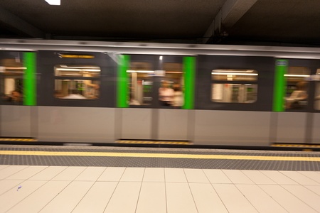 Subway Train, Motion Blur Effectの写真素材