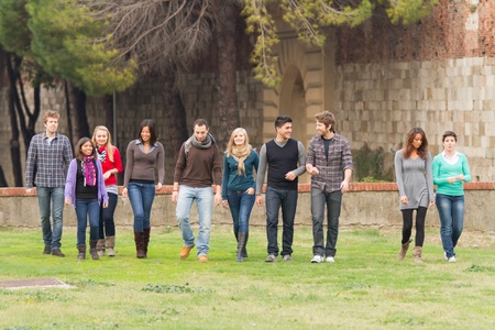 Multicultural Group of People Walking Togetherの写真素材